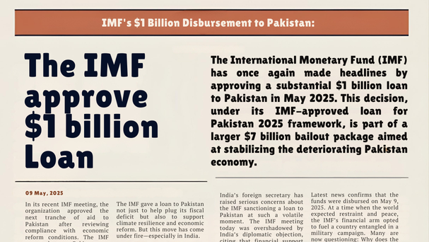 The IMF approve $1 billion Loan to Pakistan